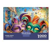 Mardi-Gras-Masken 1000 Stück Robuste Karton Puzzle Set Für Erwachsene Lebendige Kunstwerke Top-bewertete Puzzle Spaß Und Herausfordernde Familienspiel Aktivität 70x50cm/1000pcs