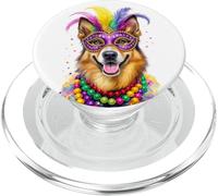Mardi Gras Masque et Perles pour Chien Kelpie Australien PopSockets PopGrip pour MagSafe