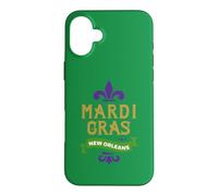 Mardi Gras New Orleans Fleur De Lis Carnaval Coque pour iPhone 16 Plus