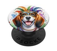 Mardi Gras Petit Griffon Vendéen Chien PopSockets PopGrip Adhésif