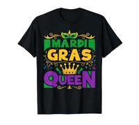 Mardi Gras Queen Mardi Gras Carnival T-Shirt Graphique avec Valeur, Homme, Noir, M