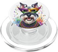 Mardi Gras Schnauzer Standard Chien PopSockets PopGrip pour MagSafe