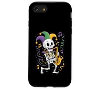 Mardi Gras Squelette Saxophone Jazz Musicien Coque pour iPhone SE (2020) / 7/8