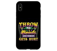 Mardi Gras Throw Me Beads, and Nobody Gets Hurt Funny Coque pour iPhone XS Max