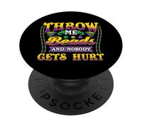 Mardi Gras Throw Me Beads, and Nobody Gets Hurt Funny PopSockets PopGrip Adhésif