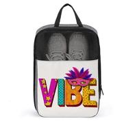Mardi Gras Typographie Vibe Sac à chaussures pour voyage usage quotidien Anti-poussière Sac de rangement Sac de rangement pour chaussures de golf