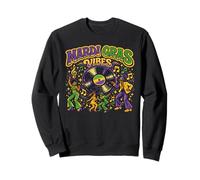 Mardi Gras Vibes Disque Vinyle rétro Disco Party Mardi Gras Sweatshirt
