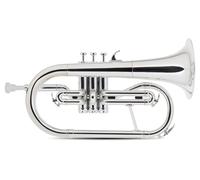 MardiBrass Bugle à Piston Plastique Tonalite Sib Argenté Avec Embouchure & Étui