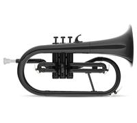 MardiBrass Cornet Bugle à Pistons Trompette Plastique Sib Noir Embouchure Étui