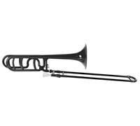 MardiBrass Plastique Trombone Sib/F Super Léger avec Embouchure & Étui Noir
