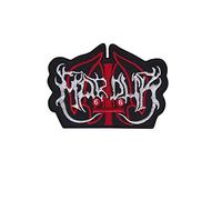 Marduk Silver Red Black Metal Band Écusson Patch en fer brodé sur accessoire