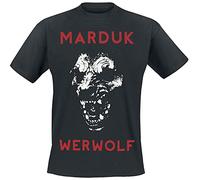 Marduk Werewolf Homme T-Shirt Manches Courtes Noir M, 100% Coton, Regular/Coupe Standard