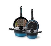 MARE Batterie de Cuisine Induction en Acier Forgé 6 Pièces, Antiadhésive, sans P,, Mare, , Bleu