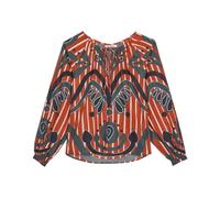 Mare Di Latte, Femme, Blouses et Chemises, Multicolore, Taille: 40 FR Blouse Rouge Baroque avec Manches Bouffantes