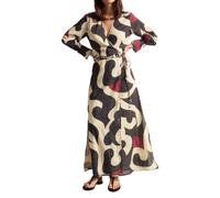 Mare Di Latte, Femme, Robes, Multicolore, Taille: 38 FR Long Wrap Dress Mare Di Latte