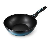 MARE Poêle Wok Induction en Acier Forgé 26 cm, Antiadhésif sans PFOA, Tous Feux, Briebe, Mare, , Bleu Bleu