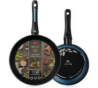 MARE Set 2 Poêles Induction en Acier Forgé 20-24 cm, Antiadhésif sans PFOA Briebe Mare Bleu 2