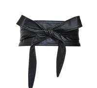 Marea Brava Ceinture Obi Femme Noire, Large et Réglable 230 × 7 cm | Style Kimono Japonais pour Robes, Blouses et Manteaux, à Nouer et Réglable