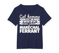 Maréchal Ferrant drôle Cadeau cet Homme et Un Super Marécha T-Shirt, Femme Grandes Tailles, Bleu Marine, 2X