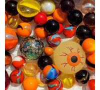 MaRécréation 0Z-RPB7-XNFI - Boîte 100 Billes Halloween & 1 balle rebondissante OEIL Phosphorescente