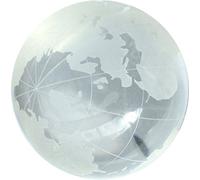 MaRécréation - 1 Bille Mappe Monde en Verre de 60 mm avec Support