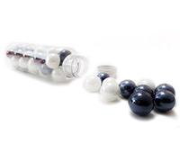 MaRécréation - 30 Billes mélange créatif - Bille en Verre à Collectionner (16 mm, Blanc & Noir)