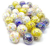 MaRécréation - 30 Billes Pépites - Bille en Verre à Collectionner (16 mm, Tri-Couleurs)