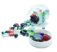 MaRécréation - Bocal de Formes Multicolores : Mini-Billes, Calots Plates et Formes