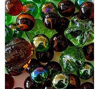 MaRécréation -Boîte de billes en verre à offrir - Billes avec bille forme de la mer et plate