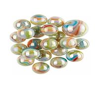 MaRécréation-MesBilles Kim'play Lot de 20 Billes 16 mm + 1 calot 25 mm Panamerican, X0-ZB4K-FM23, Blanc, Moyen, 6 à 12 ans