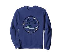 Marée Haute, marée Basse, Je resterai à Vos côtés Sweatshirt, Unisexe pour Adultes, Bleu Marine, XL