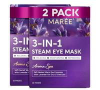 MAREE Lot de 2 masques chauffants pour les yeux secs - Masque à vapeur pour les yeux