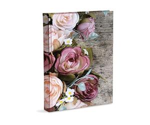 Mareli Album Photo avec Motif Rose, Format 20 x 25 cm, 60 Pages avec Soie, générique