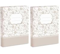 Mareli Album photo avec pochettes, papier imprimé avec finition plastifiée mate, fleurs et papillons écrus, 200 photos 13x18 (Lot de 2)