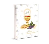 Mareli Évangile et Actes des Apôtres en couverture rigide avec impression Première Communion, Symboles Communion