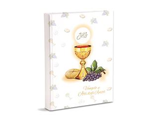 Mareli Évangile et Actes des Apôtres en couverture rigide avec impression Première Communion, Symboles Communion