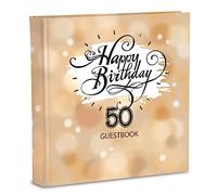 Mareli invités pour 50 Anniversaire, idéal comme Livre de voeux, Blanc, 20 x 20 cm 70 Pages
