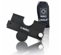 MARELI LINEA 25 - Jauge de Contour 25 cm (10") Connectable à l’Infini avec Verrou de Forme - Extension Compatible Kit LINEA 13+25 - Pochette de Rangement & Boîte - Traçage Bois, Carrelage, Parquet