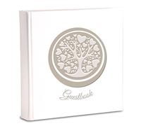 Mareli Livre d'invité, Blanc, 20 x 20 cm