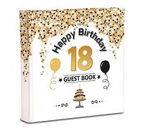 Mareli Livre d'invité pour 18 Anniversaire, Blanc, 20 x 20 cm 70 Pages