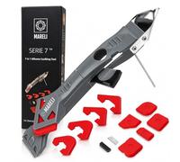 MARELI SERIE 7 - Enlève Joint Silicone 7 en 1, Outil Joint Silicone pour Retirer, Lisser et Refaire les Joints, avec 5 Embouts Interchangeables, 5 Plaquettes de Finition et Lame de Rechange