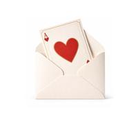 marelle CREATIVE MINDS Carte Romantique Je t’aime - As de Coeur en Papier Coton Texturé, Cœur Gaufré & Dos Cupidon - Détails en Relief - Enveloppe Premium