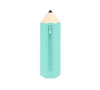 marelle CREATIVE MINDS Trousse Ecole Silicone Souple - Fermeture Éclair - Imperméable et Facile à Nettoyer - Trousse Grande Capacité pour Fille et Garçon - H 25 cm (Turquoise)