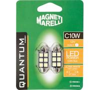 MARELLI Ampoule torpille pour voiture C5W, 3 LED, 2 pièces, technologie 12V SV8.5, alimentation LED