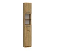 MARELLO - Colonne de salle de bain style moderne - 183x32x30 - 2 portes+étagères