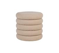 Marely - pouf - en tissu bouclette - Beige
