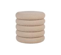 Marely - pouf - en tissu bouclette - Beige