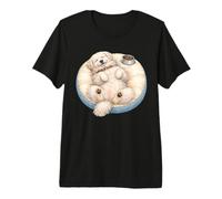 Maremma Berger Chien Chillt avec Panier pour Chien + Nourriture Pendant Le Sommeil T-Shirt Haut de Gamme