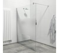 Marenza Bellini Douche à l'italienne - 160x200cm - verre de sécurité - verre clair - bande mate - anti-calcaire - chrome WR160-C/NFF