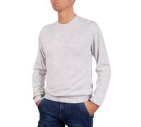 Marenza Col rond homme à manches longues mélangé cachemire soie Made in Italy, gris clair (ral 7035), XXL